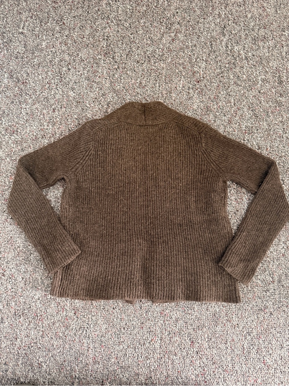 Vince Brown Ribbed Button-Front Cardigan - Picture 10 of 10